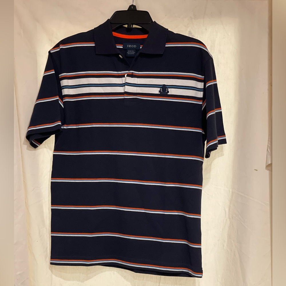 IZOD Striped Polo Shirt , Size: M 10/12 pre-owned, like new